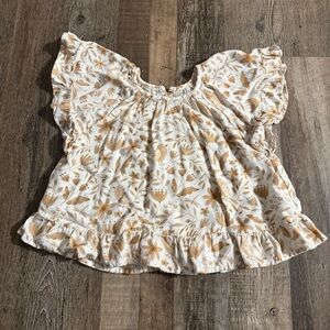 Rylee & Cru Ruffle Sleeve Top 18/24